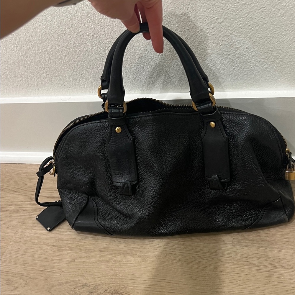 Mazzini Black Leather Handbag - Picture 6 of 13